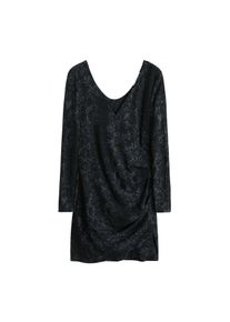 Mango, Damen Kleid 'Veroes', Basaltgrau / Schwarz