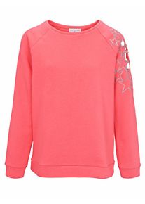 Heine, Damen Sweatshirt 'Sterne', Hellpink