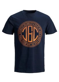 Jack & Jones JACK & JONES, Herren T-Shirt, Nachtblau / Goldgelb
