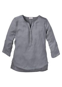 sheego Casual, Damen Longtunika, Grau