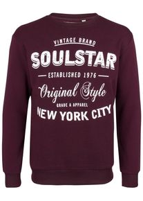 Soulstar, Herren Pullover, Burgunder