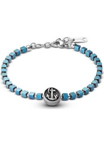 C-Collection, Herren Armband FM410-304, Himmelblau / Silber