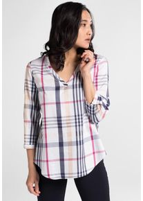Eterna, Damen Bluse, Beige / Navy / Pink / Weiß