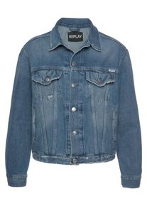 Replay, Damen Jeansjacke, Blue Denim