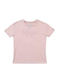 Tommy Hilfiger, M&auml;dchen Shirt 'Sateen Logo Tee S/S', Rosa