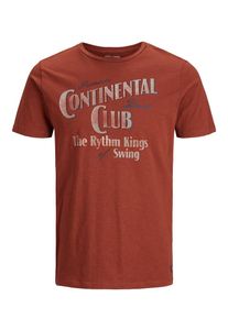 Jack & Jones JACK & JONES, Herren T-Shirt, Blau / Rauchblau / Rostbraun