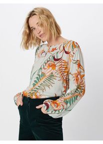 Cream, Damen Tunika 'Cecile', Creme / Hellgr&uuml;n / Orange