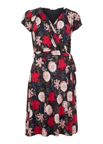 IN FRONT, Damen Kleid, Mischfarben / Schwarz