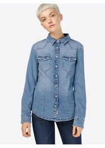 Herrlicher, Damen Jeanshemd, Blue Denim