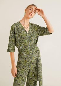 Mango, Damen Bluse 'Leonie', Sand / Blau / Nachtblau / Grün / Pastellgrün