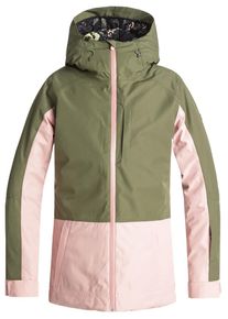 Roxy, Damen Snowboardjacke 'Snowflake', Oliv / Mischfarben / Hellpink