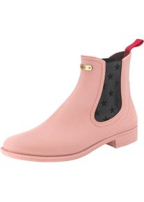 GOSCH SYLT, Damen Chelsea Boots, Rosa / Rot / Schwarz