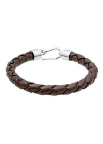 PAULO FANELLO, Herren Armband, Kastanienbraun / Silber