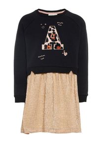 name it, Mädchen Kleid, Gold / Schwarz