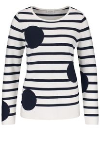 Gerry Weber, Damen Pullover, Kobaltblau / Weiß