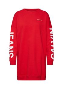 Calvin Klein Jeans, Damen Kleid 'INSTITUTIONAL LOGO DRESS', Rot / Weiß