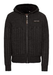 Schott NYC, Herren Strickjacke 'PLDUNCAN', Anthrazit