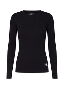 Calvin Klein Jeans, Damen Pullover 'ICONIC RIB SWEATER', Schwarz