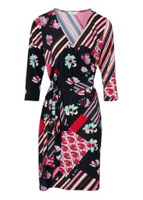 Heine, Damen Druckkleid, Mischfarben / Schwarz