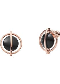 Skagen, Damen Ohrstecker, Rosegold / Schwarz