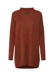 Véro Moda VERO MODA, Damen Pullover 'VMCUDDLE BOXY FUNNELNECK LONG BLOUSE', Rostbraun