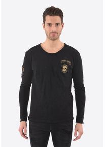 Kaporal5 Kaporal, Herren Langarmshirt 'Likro Blueus', Schwarz
