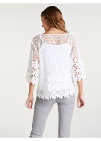 Heine, Damen Bluse, Weiß
