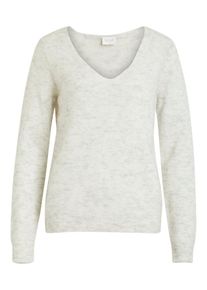 Vila, Damen Strickpullover, Hellgrau