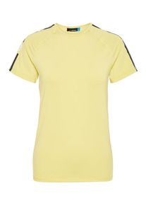 J. Lindeberg J.Lindeberg, Damen Trainingsshirt 'W Alyssa', Gelb / Schwarz / Weiß