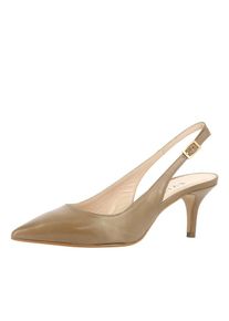 Evita, Damen Sling Pumps, Dunkelbeige / Braun