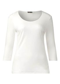 Street One, Damen Schmales Basic Shirt 'Pania', Wei&szlig;