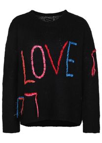 grace, Damen Strickpullover 'LOVE', Blau / Koralle / Pink / Hellrot / Schwarz