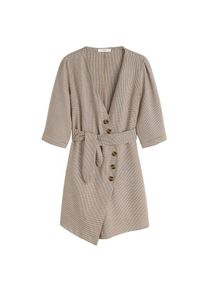 Mango, Damen Kleid 'Vivian', Hellbeige / Hellgrau