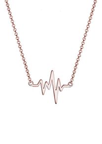 Elli, Damen Halskette 'Herzschlag', Rosegold