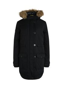 Tom Tailor Denim, Damen Parka mit Kunstfellbesatz, Nachtblau