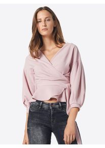 boohoo, Damen Wickelbluse, Rosa