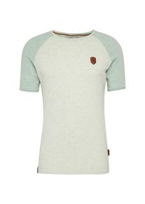 Naketano, Herren T-Shirt 'Dachrinne', Beige / Mint