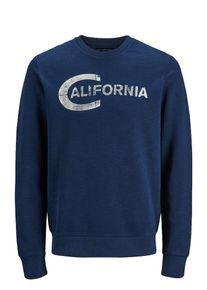 Jack & Jones JACK & JONES, Herren Sweatshirt, Dunkelblau / Weißmeliert