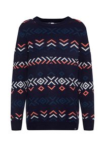 Iriedaily, Damen Pullover 'Eline', Navy / Koralle / Weiß