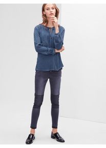 s.Oliver RED LABEL, Damen Tunika-Bluse in Gart-Dye, Himmelblau