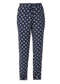 s.Oliver RED LABEL, Damen Stoffhose, Nachtblau / Weiß