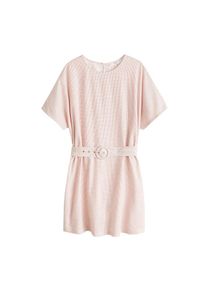 Mango, Damen Kleid 'Colorado-H', Dunkelrot / Weiß
