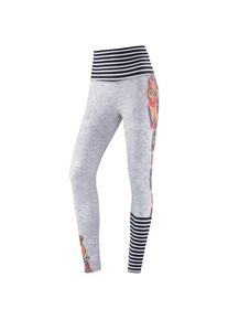 Onzie, Damen Tights 'Graphic High Rise', Grau / Schwarz