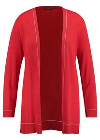SAMOON, Damen Jacke, Cranberry / Weiß