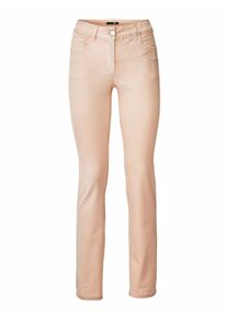 Heine, Damen Chinohose mit Glanz-Print, Rosa