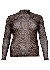 Only Carmakoma, Damen Oberteil 'Curvy', Braun / Schwarz