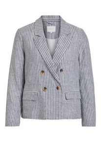 Vila, Damen Gestreifter Blazer, Blau