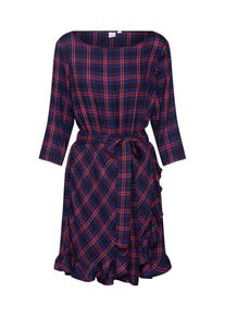 GAP, Damen Kleid 'RFL HEM WRAP DRS - PLAID', Navy / Rot