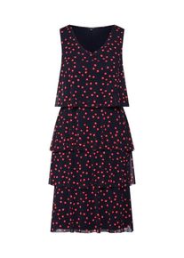 comma, Damen Sommerkleid, Navy / Rot