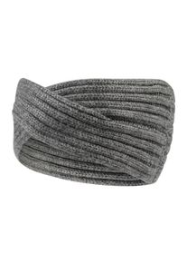 Pieces, Damen Gestricktes Stirnband, Graumeliert